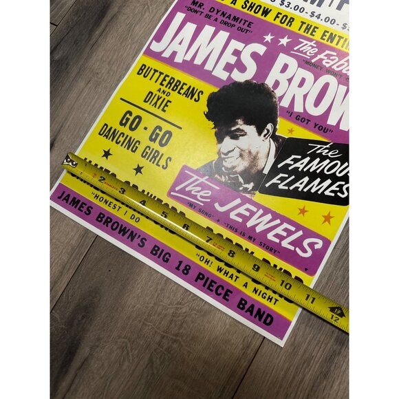 James Brown Concert Poster Reprint Oakland Auditorium 1960s Retro Style 11x17 In - Picture 3 of 6